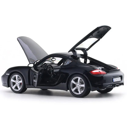 Maisto Porsche Cayman S Black 1:18 Scale Diecast Model Car – Licensed Collectible Sports Car Replica