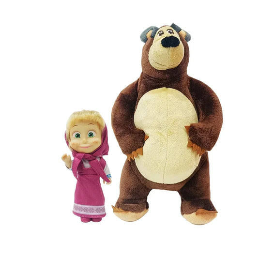 Masha And The Bear Simba Set Plush Bear, Doll, Small Multicolour, 3Y+ - Jaiman Toys