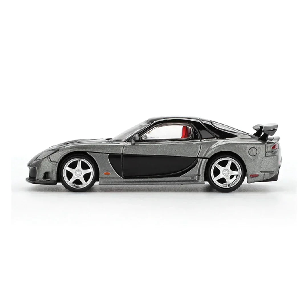 Mini GT 1:64 Mazda RX-7 VeilSide Fortune Grey RHD – Diecast Collectible Model Car