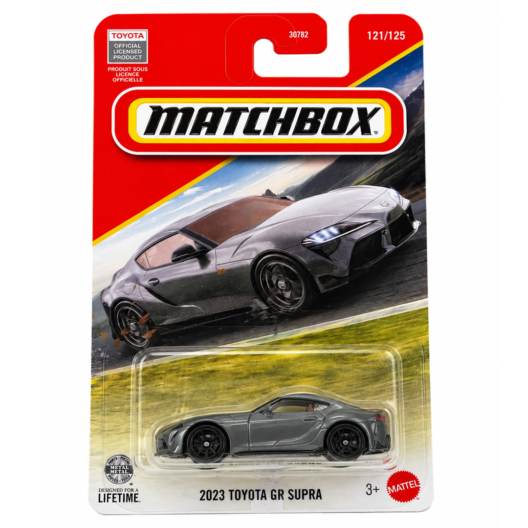Matchbox 1:64 2023 Toyota GR Supra Die-Cast Car | Grey | Metal Collectible Vehicle