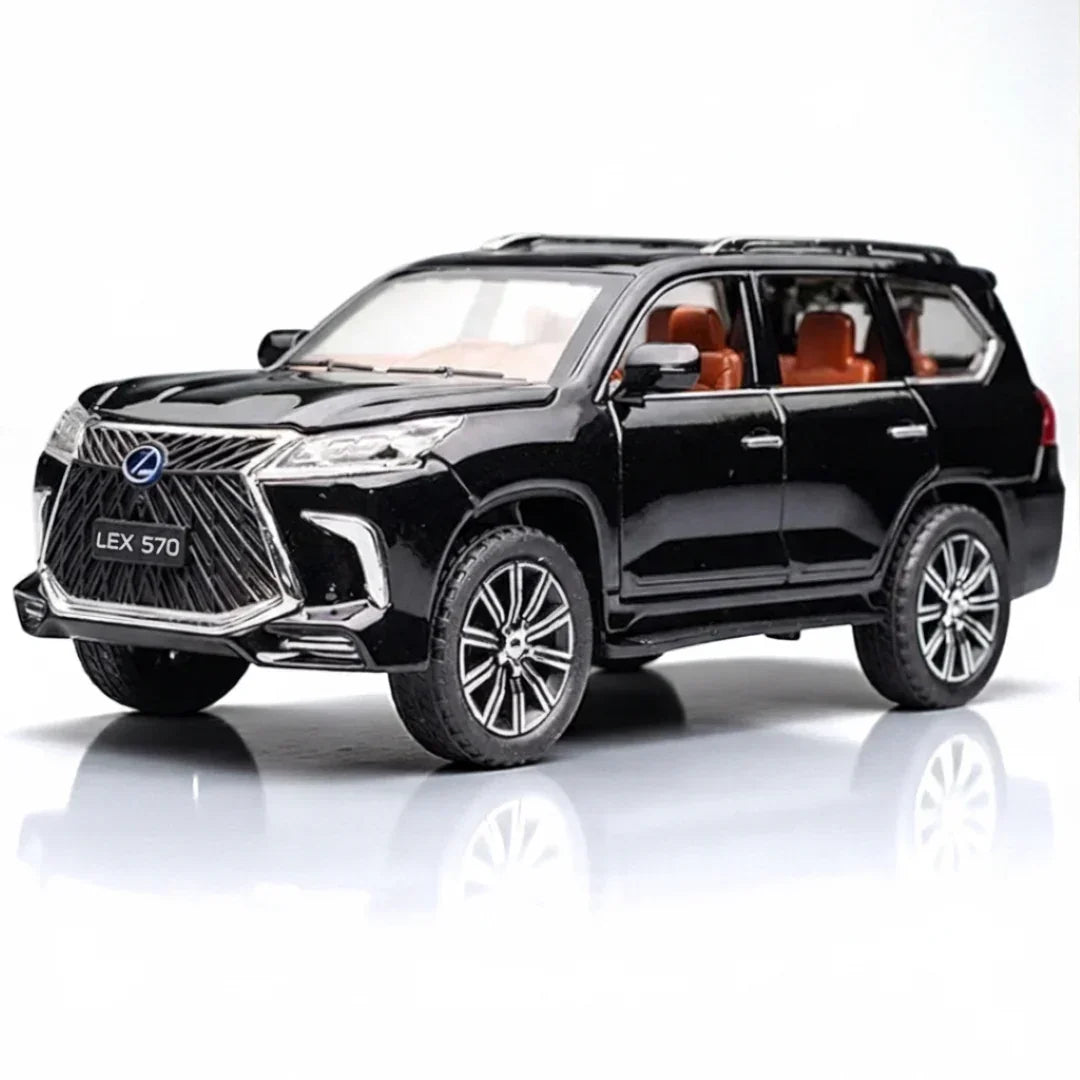 Lexus 1:24 Alloy Metal Pull Back Die-Cast Car – Off-Road in Luxury SUV Model Openable Doors with Realistic Sound & Light