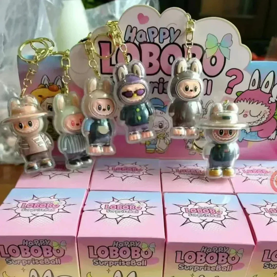 Labubu Surprise Ball Gift Blind Box – Cute Mini Anime PVC Keychain Figure (1 Random Piece) - Jaiman Toys