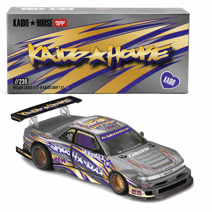 Kaido House x MINI GT 1:64 Nissan Silvia S13 R Kaido Drift V1 Limited Edition Die-Cast Model Car