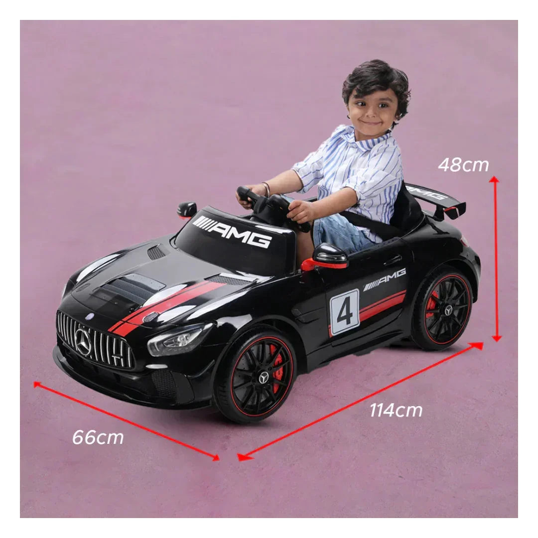 EMotorad Formula Fun Mercedes-AMG GT4 Ride-On Toy Car for Kids | Battery Operated Luxury Car