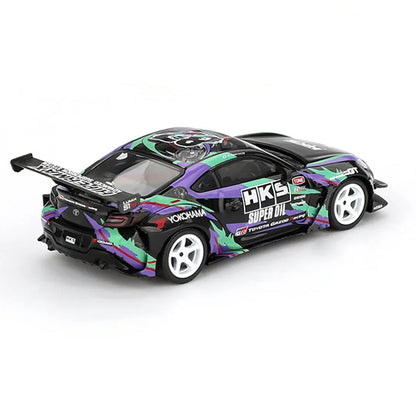 Mini GT 1:64 LB-Silhouette WORKS GT Nissan 35GT-RR Ver.2 Blue – Liberty Walk Widebody+ Toyota GR86 HKS TYPE R 2022 Tokyo Auto Salon RHD Diecast Model