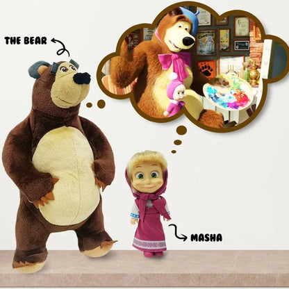 Masha And The Bear Simba Set Plush Bear, Doll, Small Multicolour, 3Y+ - Jaiman Toys