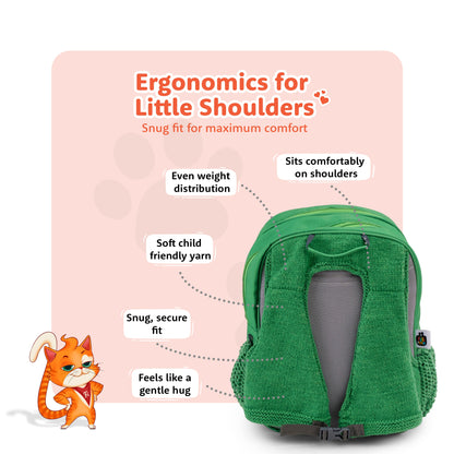Filli & Me Filli Plays Cricket HugBag | 17L Kids School Backpack for Ages 6–7 Years | Lightweight School & Travel Bag