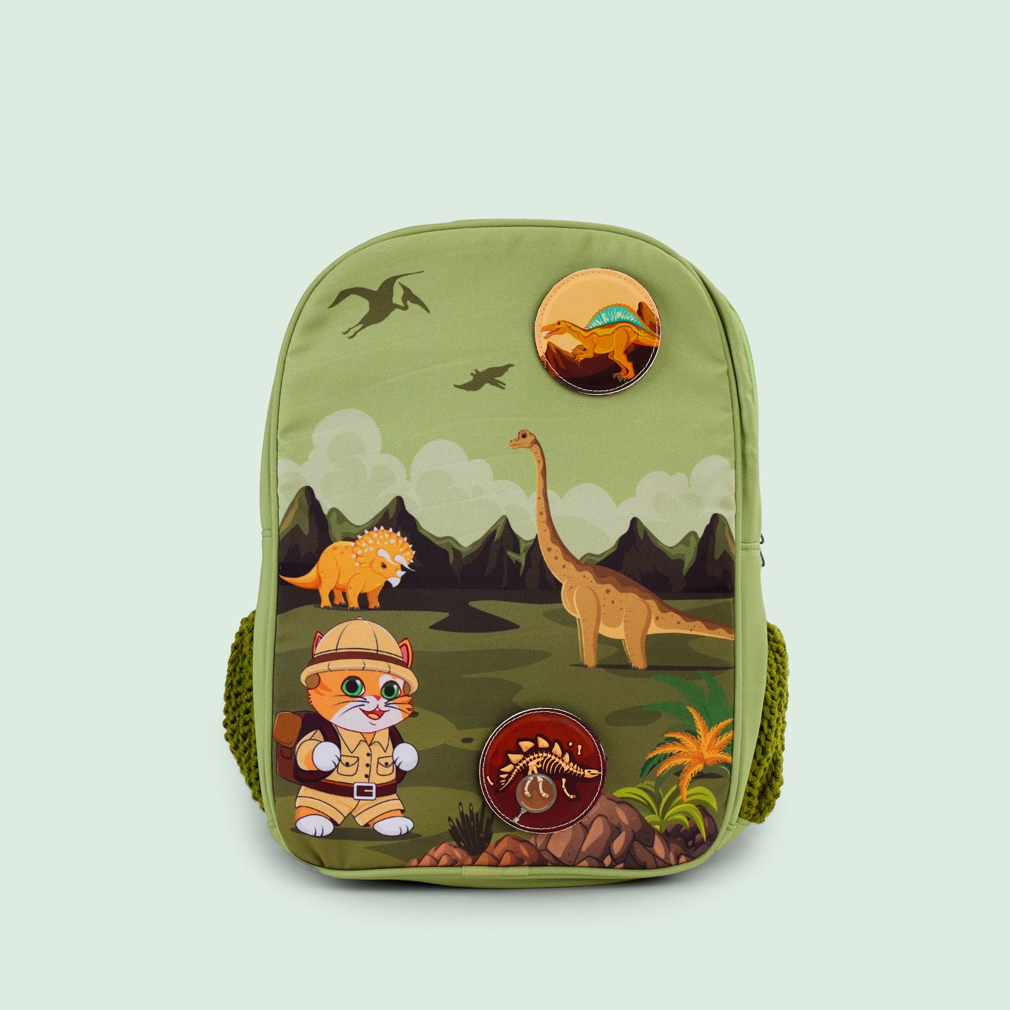 Filli & Me Filli Meets Dinosaurs HugBag | 17L Kids School Backpack for Ages 6–7 Years | Lightweight School & Travel Bag