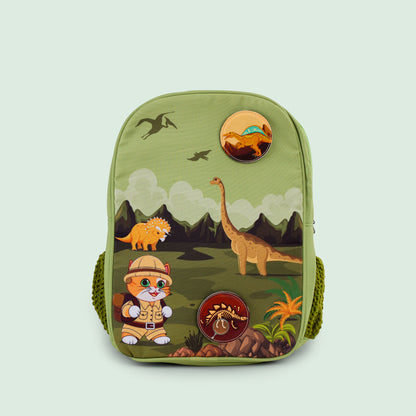 Filli & Me Filli Meets Dinosaurs HugBag | 17L Kids School Backpack for Ages 6–7 Years | Lightweight School & Travel Bag