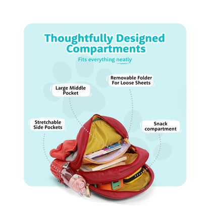 Filli & Me Filli Does Science Experiments HugBag | 17L Kids School Backpack for Ages 6-7 Years | Lightweight Travel & School Bag