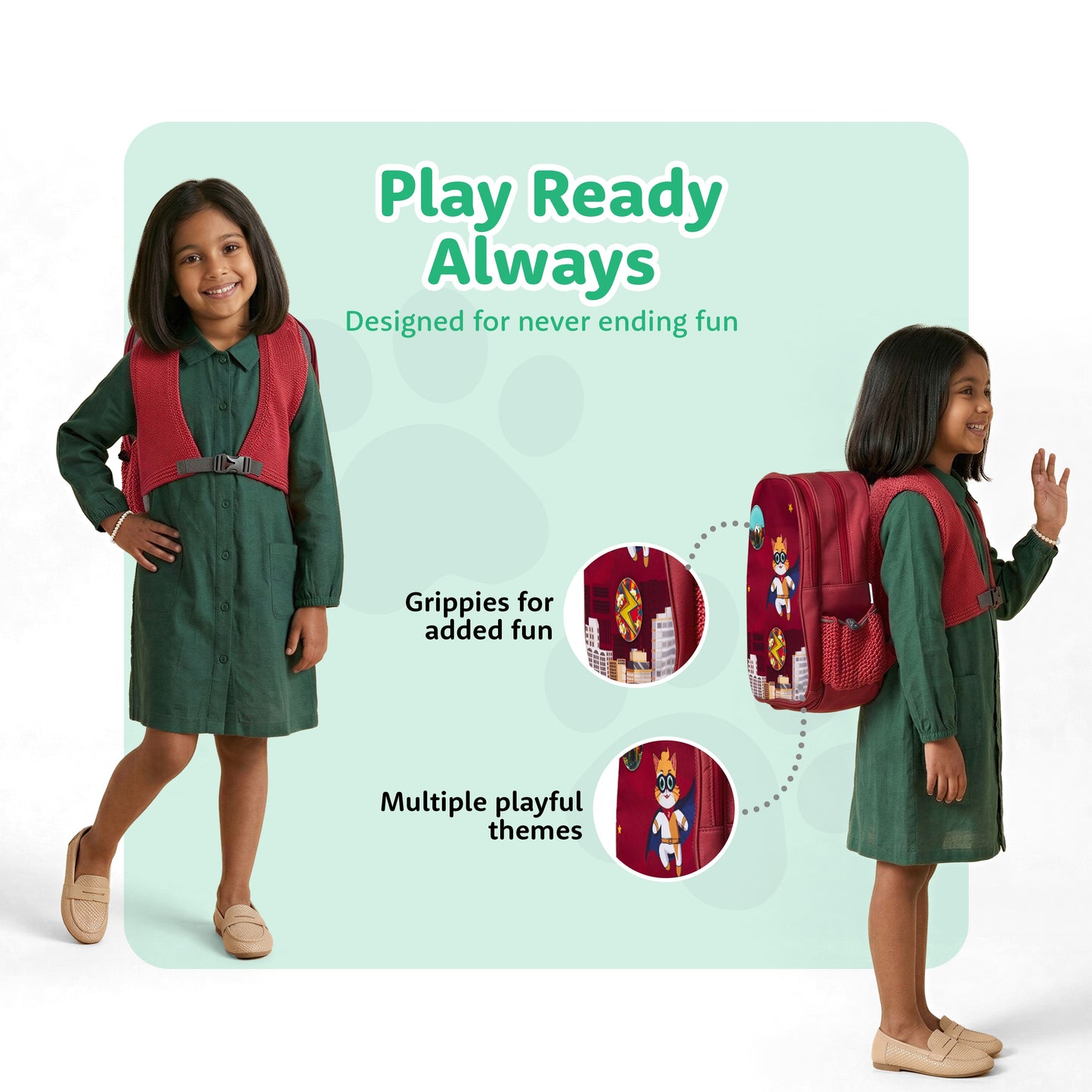 Filli & Me Filli Saves the World HugBag | 17L Kids School Backpack for Ages 6–7 Years | Lightweight School & Travel Bag
