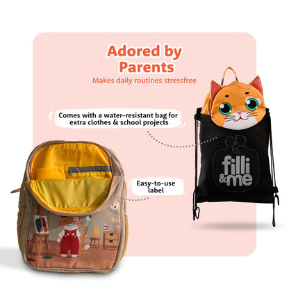 Filli & Me Filli Saves the World HugBag | 17L Kids School Backpack for Ages 6–7 Years | Lightweight School & Travel Bag