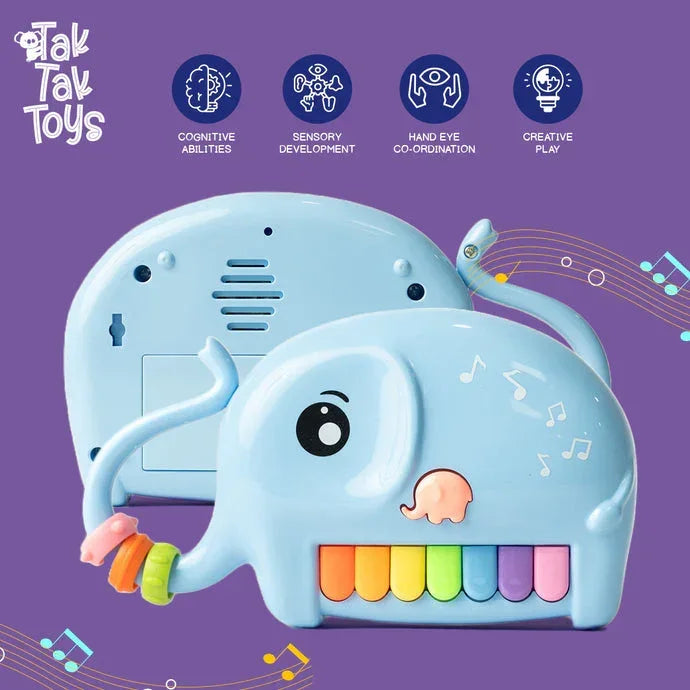 Nubo Elephant Piano Musical Keyboard for Kids – Light & Sound Interactive Animal Piano Toy | Early Learning Music Toy for Toddlers- 2 Variants