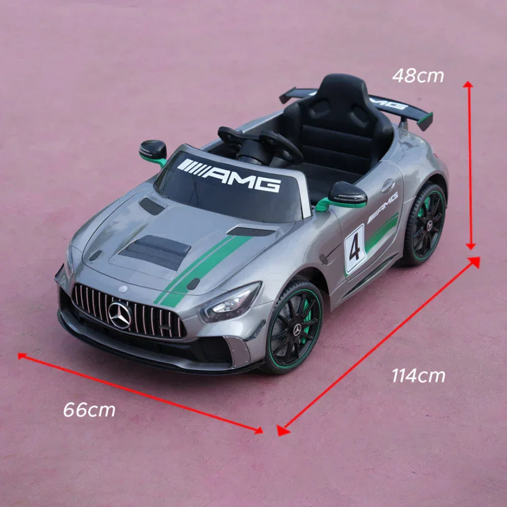 EMotorad Formula Fun Mercedes-AMG GT4 Ride-On Toy Car for Kids | Battery Operated Luxury Car