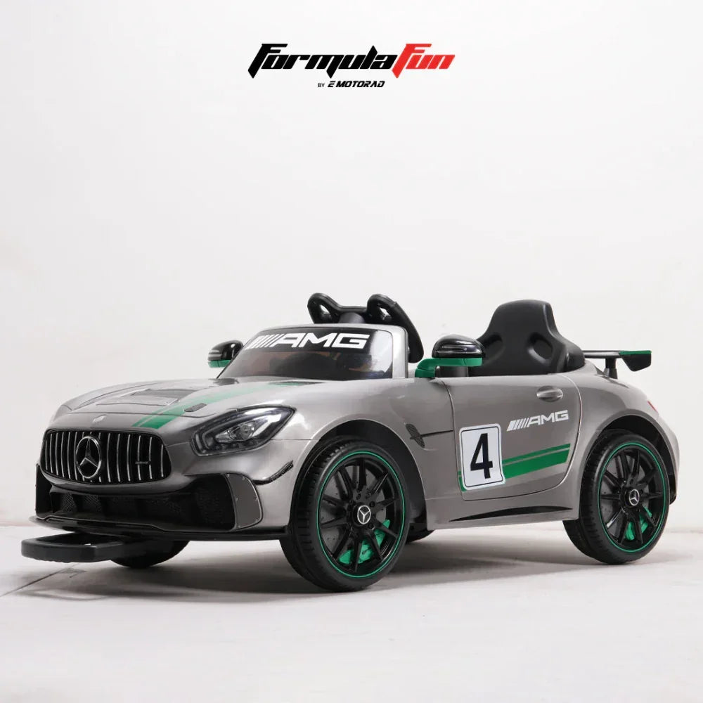 EMotorad Formula Fun Mercedes-AMG GT4 Ride-On Toy Car for Kids | Battery Operated Luxury Car