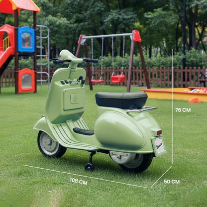 EMotorad Formula Fun Vespa Ride-On Toy Scooter for Kids | Battery Operated Electric Scooter