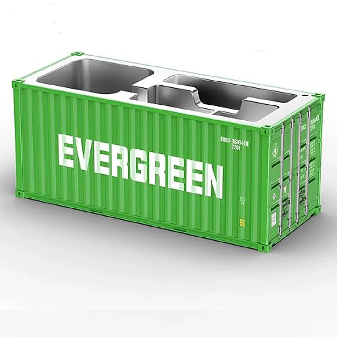 Shipping Container Style Pen Holder – Creative Desk Organizer with Open Top Storage | Industrial Office & Study Table Accessory
