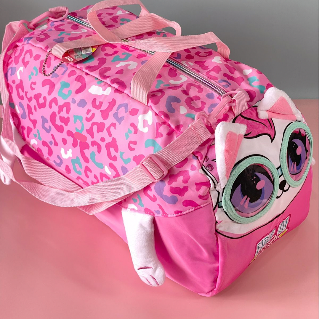 Vest Cute Cat Kids Duffle Bag – Cartoon Travel & Sports Bag for Kids (44 cm)