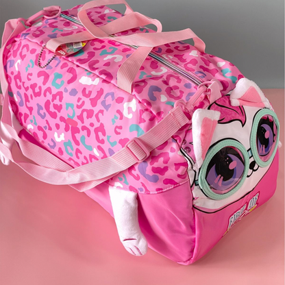 Vest Cute Cat Kids Duffle Bag – Cartoon Travel & Sports Bag for Kids (44 cm)