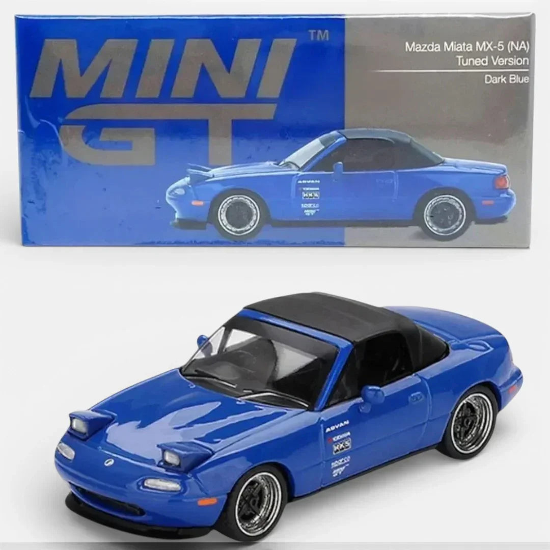 Mini GT 1:64 Roxy Porsche 911 GT3 R #77 IMSA + Mazda Miata MX-5 NA Tuned | Die-Cast Duo Set
