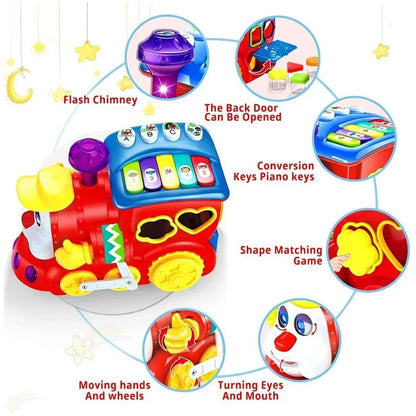 HOLA 556 Baby Toy Train With Lights and Music Learning Educational Toy - Jaiman Toys