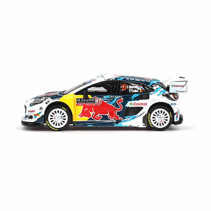 Mini GT 1:64 Ford Puma Rally1 #13 2024 Rally Monte Carlo M-Sport Ford WRT Die-Cast Model Car | Collector Box