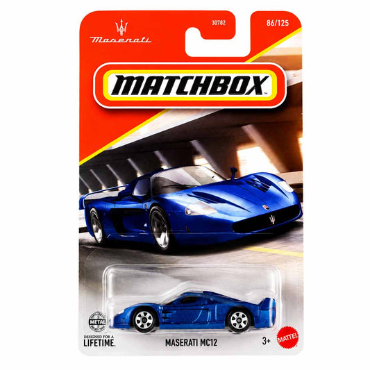 Matchbox 1:64 Maserati MC12 Die-Cast Model Car (Blue) | (Blister Pack) Collector Edition