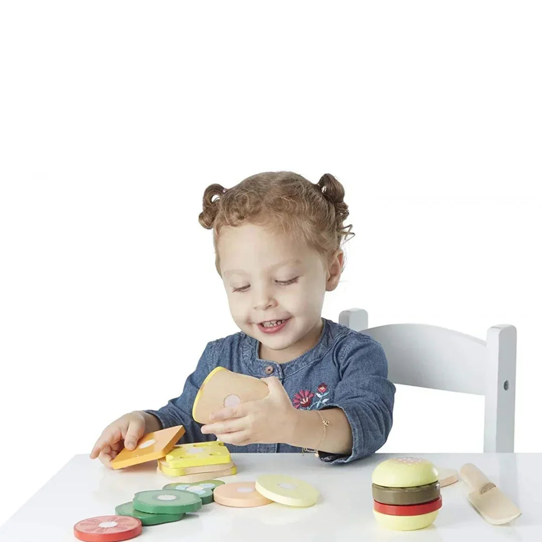 Melissa and Doug Sandwich Making Set - Wooden Play Food - Jaiman Toys