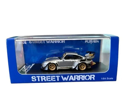 Street Warrior Silver RWB Ghost Player Silver Model 1:64 Diecast Car - Jaiman Toys