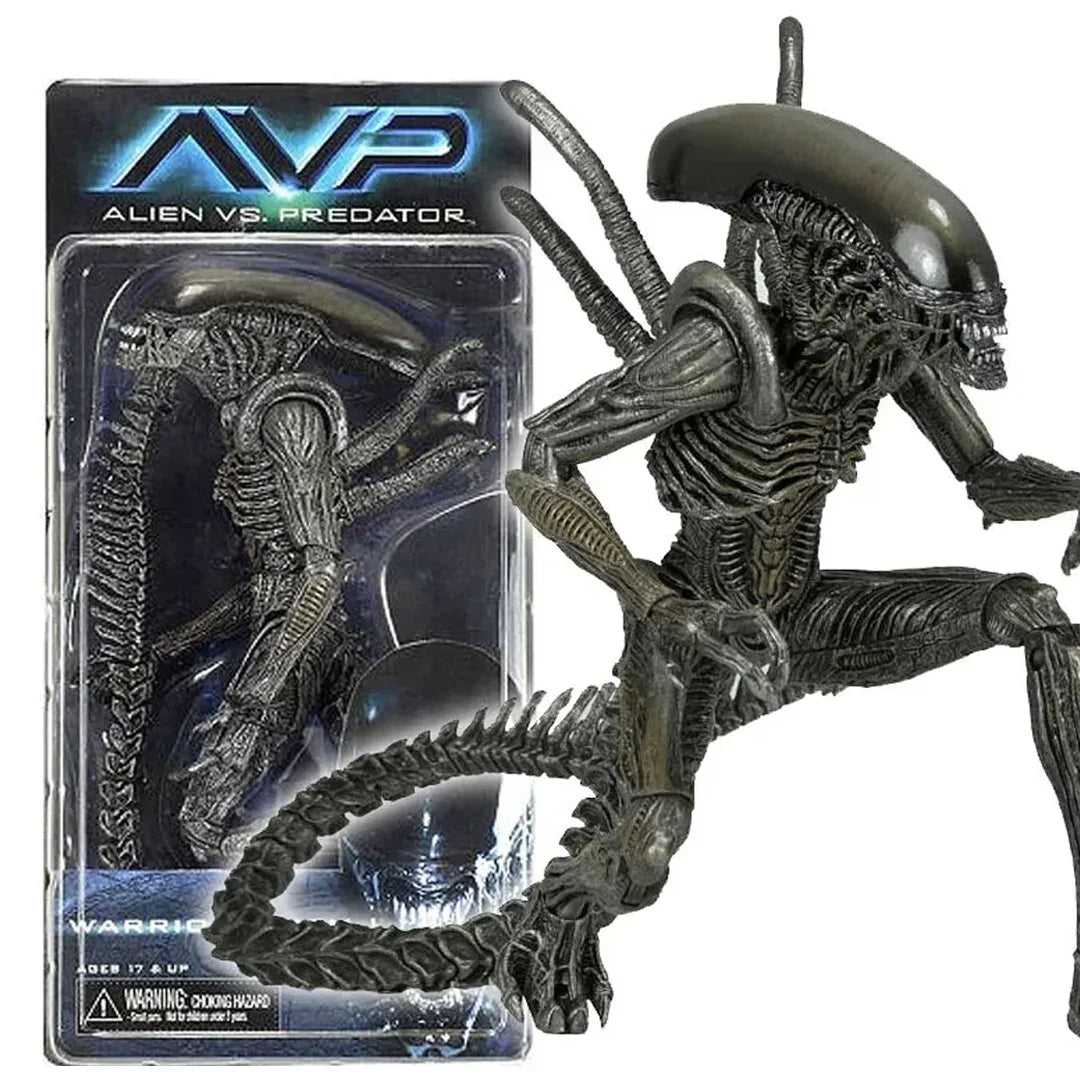 Alien vs. Predator action figure collectible, detailed black Xenomorph toy in packaging