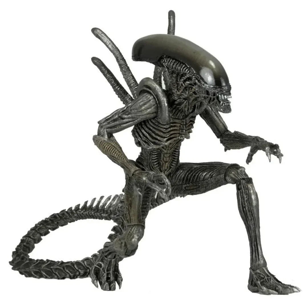 Alien action figure collectible in crouching pose with detailed black exoskeleton