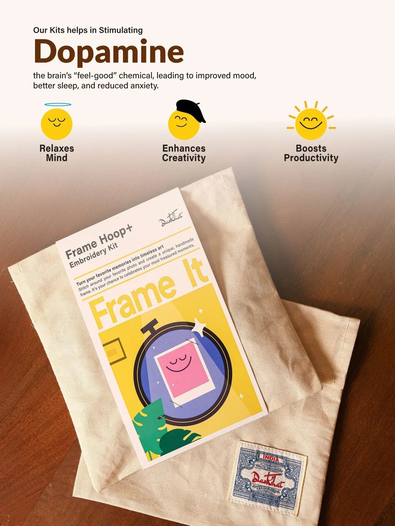 Photo on Hoop - DIY Sunlit Bloom kit by Dastkhat - Jaiman Toys