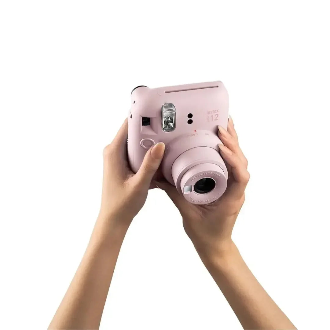 (Damage Box ) Instax Mini 12 Instant Camera With Strap, 2× AA Batteries & User Manual – Blossom Pink