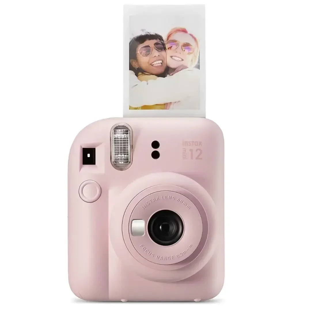 (Damage Box ) Instax Mini 12 Instant Camera With Strap, 2× AA Batteries & User Manual – Blossom Pink