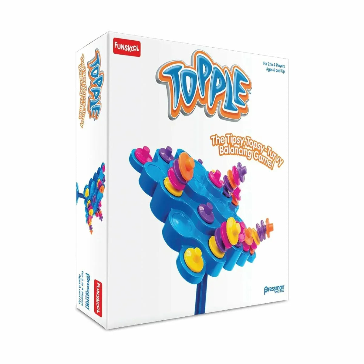 Funskool Topple Strategy Board Game for Kids | Families Educational Fun 2 To 4 Players Family Fun Learning Activity Toy | 6+Years