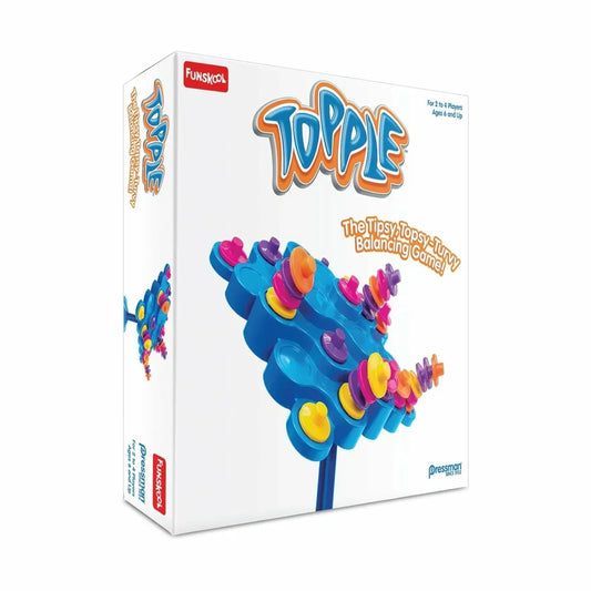 Funskool Topple Strategy Board Game for Kids | Families Educational Fun 2 To 4 Players Family Fun Learning Activity Toy | 6+Years