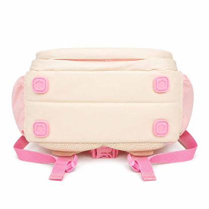 Futurelife Adventurer School Backpack for Kids 40cm | Lightweight Ergonomic School Bag with Multiple Compartments, Chest Strap & Water Bottle Pockets – Pink & Cream