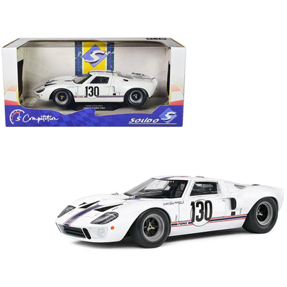 Solido 1967 Ford GT40 MK1 1:18 Targa Florio #130 Giorgi White - Jaiman Toys