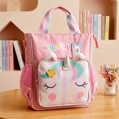 Vest Unicorn Kids Backpack (32 x 26 cm) | Cute Unicorn-Themed School & Activity Bag with Side Mesh Pockets