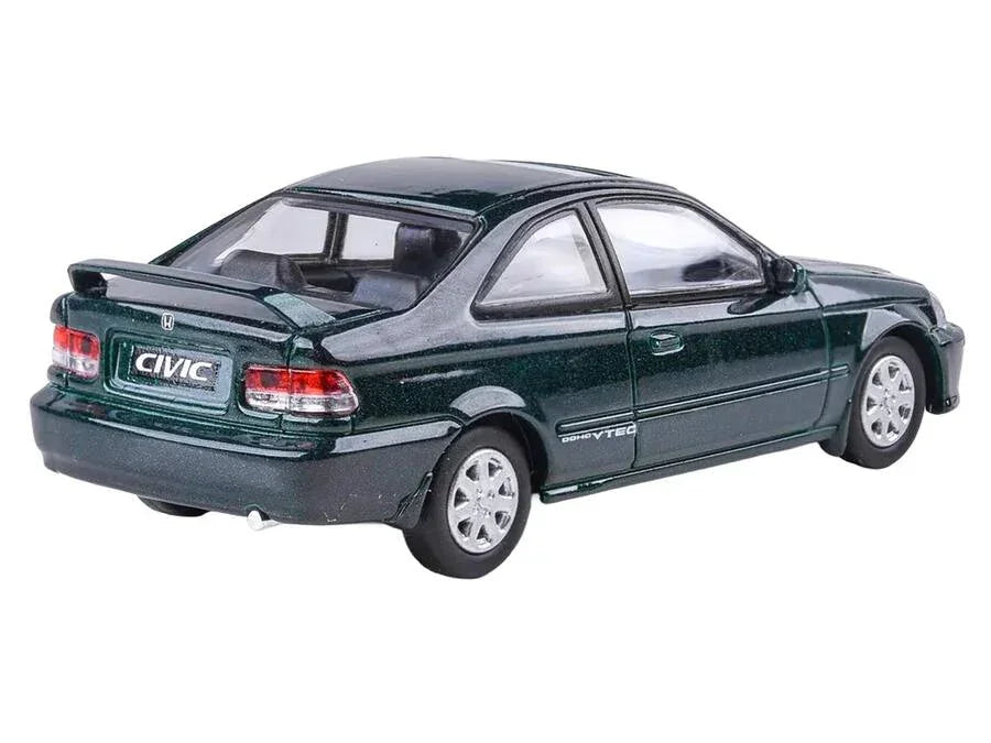 PARA64 1:64 Honda Civic Coupe 1999 Clover Green Pearl Diecast Model Car – JDM Classic Collectible