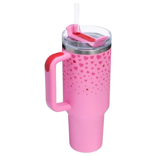 STANLEY LoveShack Fancy Quencher H2.0 FlowState Stainless Steel Vacuum Insulated Tumbler with Lid and Straw for Water, Iced Tea or Coffee (Heather, 40 oz) - Jaiman Toys