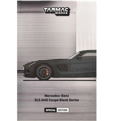 Tarmac Works GLOBAL64 1:64 Mercedes-Benz SLS AMG Coupe Black Series Black Metallic Diecast Model Car