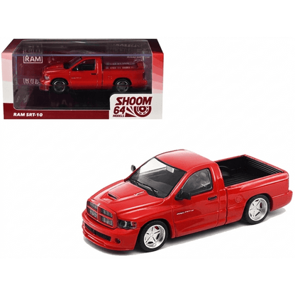 Shoom64 Models 1:64 Dodge Ram SRT-10 Pickup Truck Diecast Model Car | Red & Silver Colour Variants