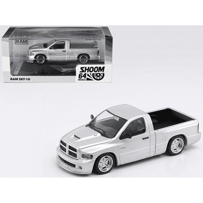 Shoom64 Models 1:64 Dodge Ram SRT-10 Pickup Truck Diecast Model Car | Red & Silver Colour Variants
