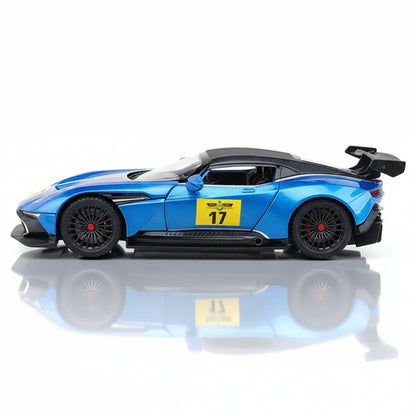 HTS 1:18 Alloy Metal Pull Back Die-Cast Car – Openable Doors, Sound & Light Effects, Realistic Smoke Spray