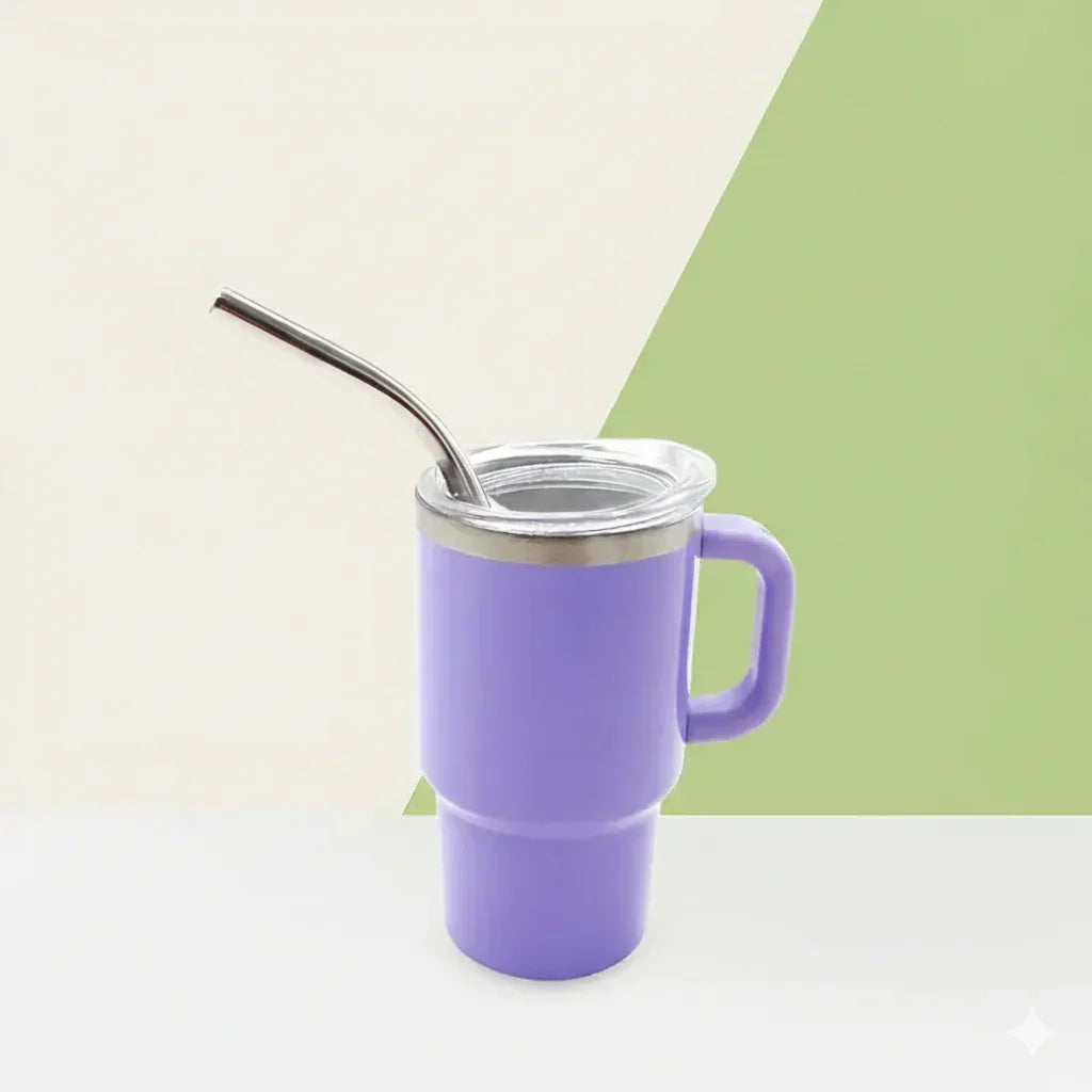 The Quencher H1.0 FlowState™ Miniature Tumbler | 90ml (3oz) Double Wall Stainless Steel With Handle & Straw – Pack of 7