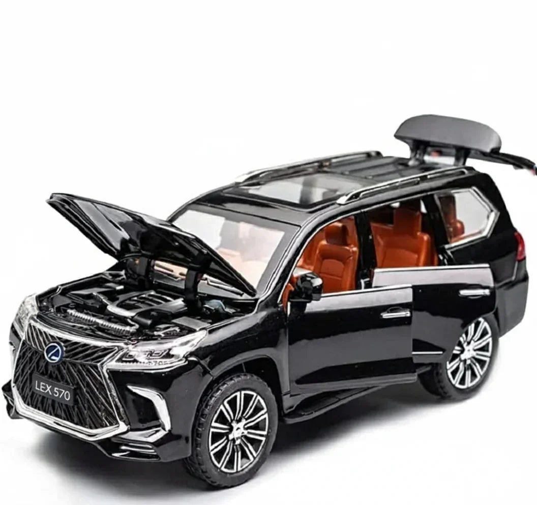 Lexus 1:24 Alloy Metal Pull Back Die-Cast Car – Off-Road in Luxury SUV Model Openable Doors with Realistic Sound & Light
