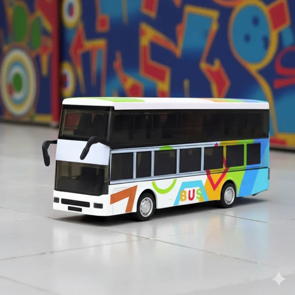 CARTOON BUS - ART LIGHTING BUS MODEL with Light and Sound effects Age 3+