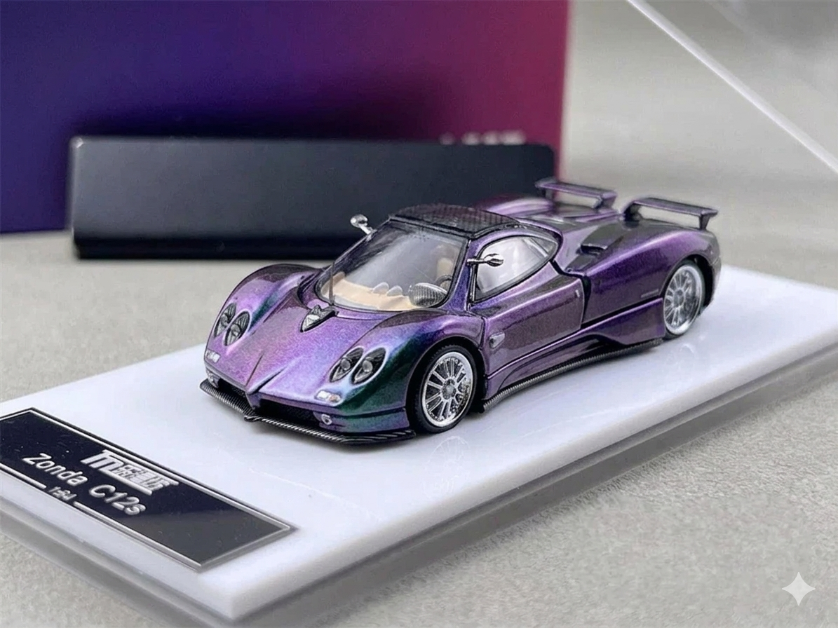 LMF Pagani Zonda C12s – Light Blue | 1:64 Diecast Supercar- 2 Variants