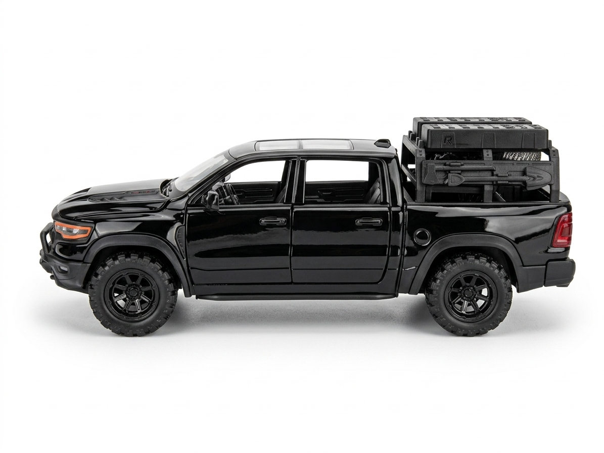 Joy Junction 1:32 RAM 1000 Pickup Truck Alloy Die-Cast Model Car | Collector's Edition Off-Road Utility Vehicle with Opening Doors